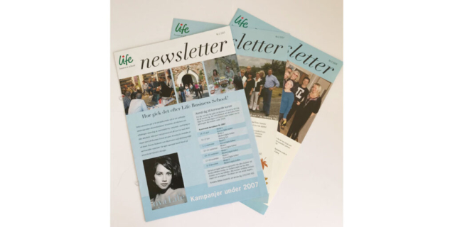 Life nyhetsbrev "Life Newsletter" till alla butiksmedarbetare och personal